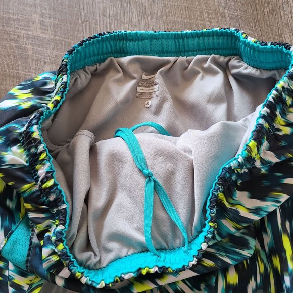 Nike Dri-Fit Running Shorts Blue Green Multicolored Women's Size S - Picture 7 of 10